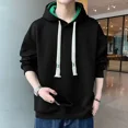 thumbnail image 2 of Sudadera con capucha verde sólida para hombre, sudaderas de lujo al por mayor a bajo precio, sudaderas baratas, divertidas, Y2k, ropa de diseñador vintage de los años 90 para hombre, 2 of 5