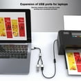 thumbnail image 4 of USB To USB 2.0 Triple USB Port HUB OTG Adapter Cable Hab Data Charging Convertor USB Extension Splitter, USB a To 4 USB, 4 of 4