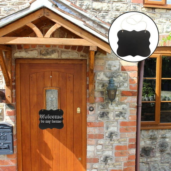 SOPOTUTU Double Sided Erasable Chalkboard Sign Hanging Memo Board for Door Use, Reusable Message and Reminder Board