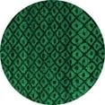 thumbnail image 1 of Ahgly Company Indoor Round Abstract Green Modern Area Rugs, 6' Round, 1 of 4