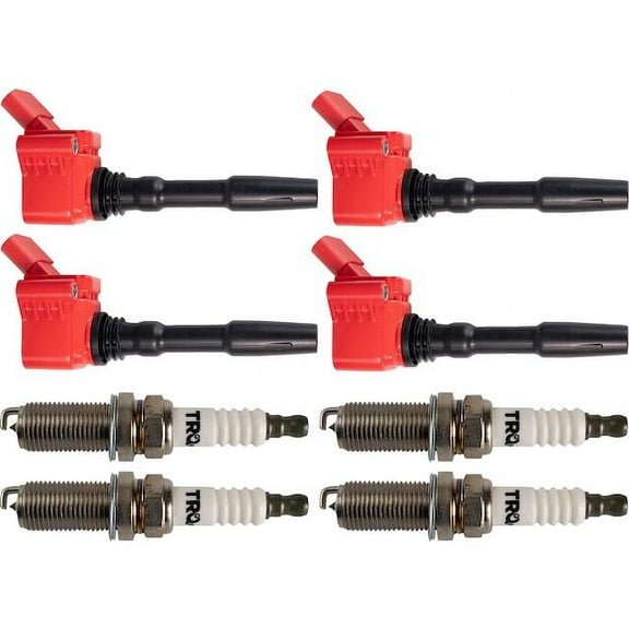 Ignition Coil and Spark Plug Kit 8 Piece - Compatible with 2017 - 2019 Audi A4 Quattro 2018
