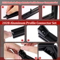 12PCS 2020 Aluminum Extrusion Profiles Corner Brackets+12PCS 2020 L ...