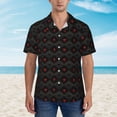 thumbnail image 4 of Daiia Red Poker Hawaiian Shirt for Men Gentle Cotton Regular Short Sleeve Casual-Medium, 4 of 9