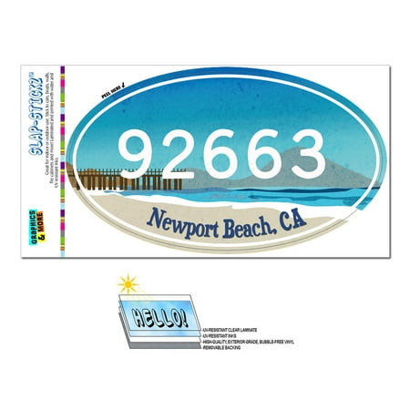 92663 Newport Beach, CA - Beach Pier - Oval Zip Code