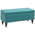 thumbnail image 1 of HOMCOM Banc de Rangement à Dessus Rabattable, Banc Ottoman de Bout de Lit, Vert, 1 of 10