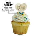thumbnail image 3 of Love and Flowers Heart Love Cupcake Picks Toppers Decoration Set of 6, 3 of 7