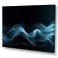 thumbnail image 2 of Designart "Blue Black Contemplative Abstraction II" Modern Waves Wall Art For Kitchen, 2 of 5