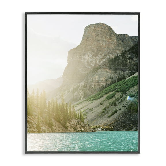 Stupell Industries Sunlit Hills Peak Landscape Photography Black Framed Art Print Wall Art, 11 x 14