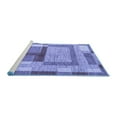 thumbnail image 2 of Ahgly Company Machine Washable Indoor Square Abstract Blue Modern Area Rugs, 5' Square, 2 of 4