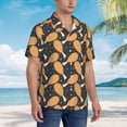 thumbnail image 2 of Lsque Chicken Legs pattern Hawaiian Shirt for Men, Unisex Summer Beach Casual Short Sleeve Button Down Shirts-Medium, 2 of 9