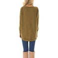 thumbnail image 2 of HOWCOME Fall Long Sleeve Side Split Casual Loose Tunic Womens Blouses, 2 of 5