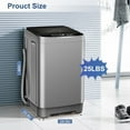 thumbnail image 4 of Kcpolre Portable Washing Machine, 25 lbs Full Automatic Washer with 10 Programs & 8 Water Levels, Top Load Clothes Washing Machines with LED Display for Home, Apartment, Grey, 4 of 10