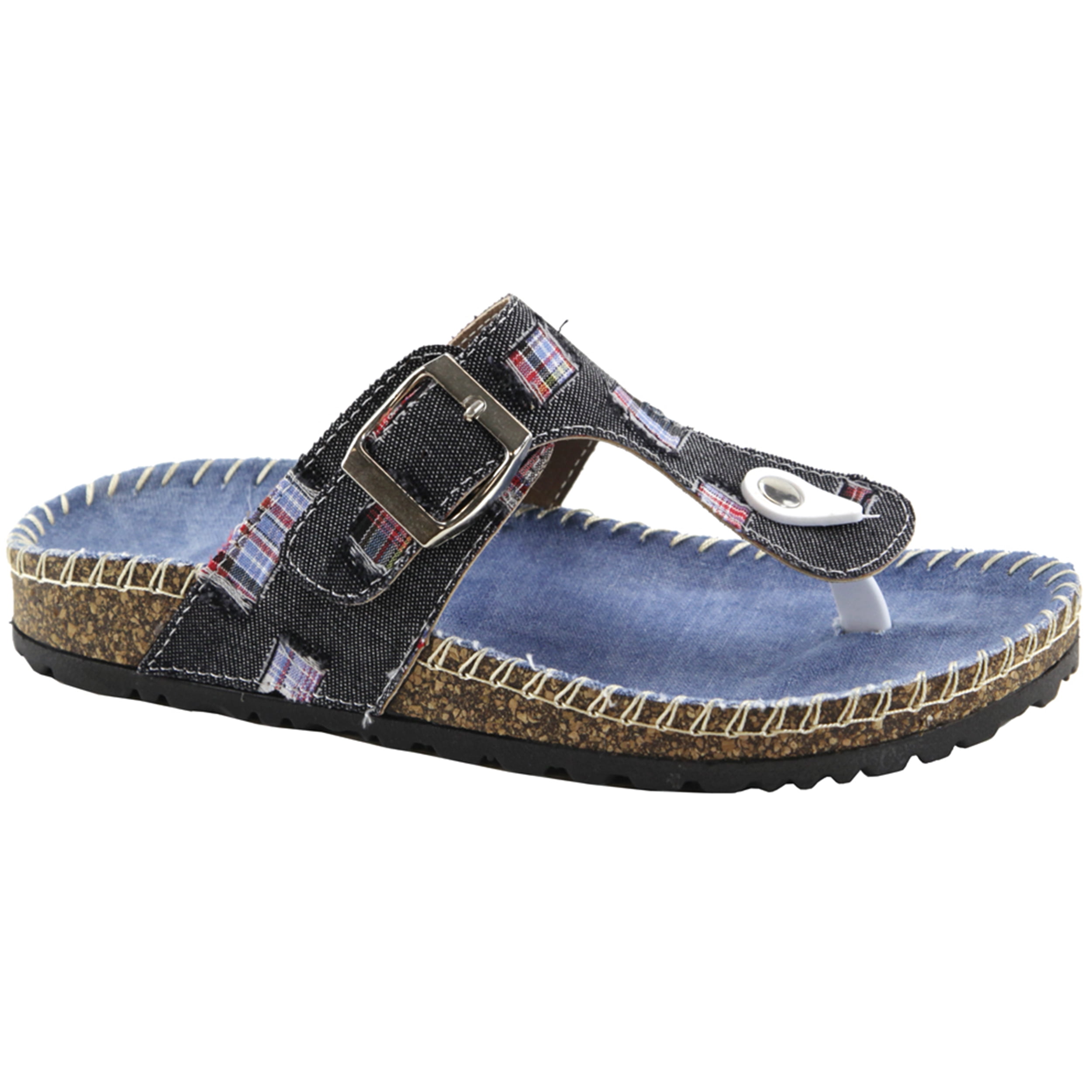 platform footbed sandals