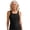 Black, variant on Women’s Adaptive Swim Tankini Zip Front Adjustable Straps Easy Dressing Swimsuit Top Swimwear Navy Blue S