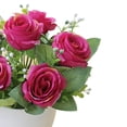 thumbnail image 6 of Shenmeida Artificial Rose, Fake Flower Bouquet Arrangement in Planter Pot Plastic Faux Flowers for Wedding Home Living Room Kitchen Office, 6 of 6