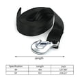 thumbnail image 3 of 1 Pc Boat Goods Fixed Rope Emergency Safety Cord 4/6Meters Length Trailer Marine Winch Strap With Metal Buckle, 3 of 7