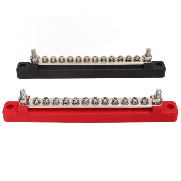 Power Distribution Busbar,2pcs 12 Terminal Bus Power Distribution