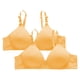 thumbnail image 1 of Puntoco Sujetadores sin aros para mujer Sujetadores de uso diario transpirables con botones en el medio y estampados sin aros de acero para mujer, 1 of 3