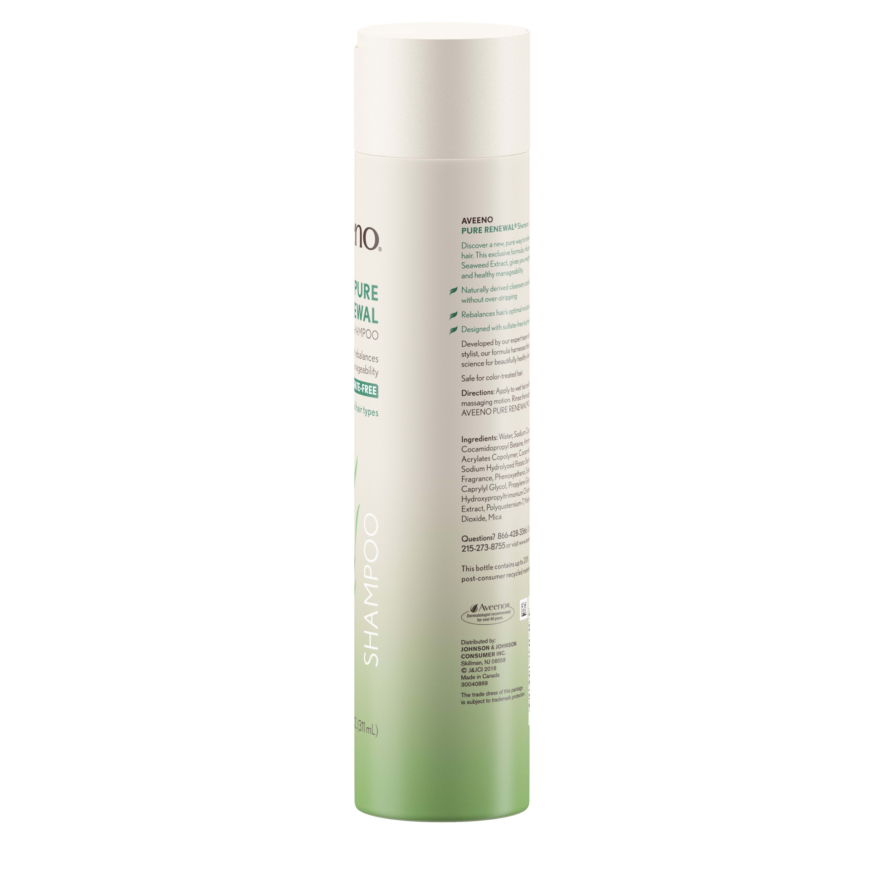 Aveeno Active Naturals Pure Renewal Moisturizing Daily Shampoo with Seaweed Extract, 10.5 fl oz - image 5 of 9