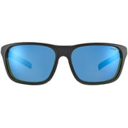 Bolle Strix Polarized Matte Black Unisex Sport Wrap Sunglasses with Mirror Lens - BS022002