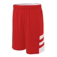 thumbnail image 2 of A4 Reversible Speedway Short For Men in Scarlet/White | N5334, 2 of 2