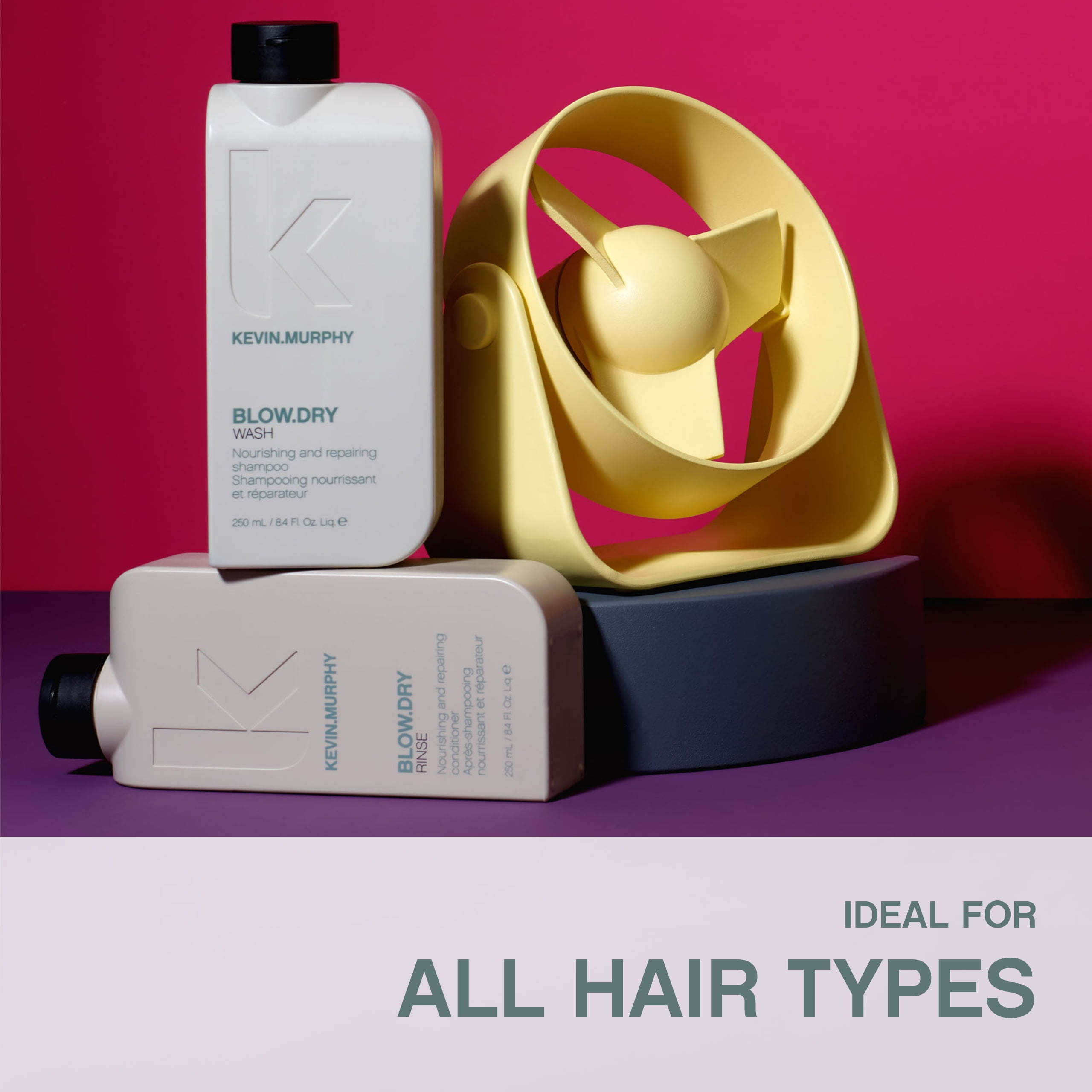 KEVIN.MURPHY BLOW.DRY WASH - Nourishing, Repairing Hair Care - Safe for Everyday Use - Deep Nourish Hair Shampoo - Offers Heat Protection - 250 mL / 8.4 fl oz