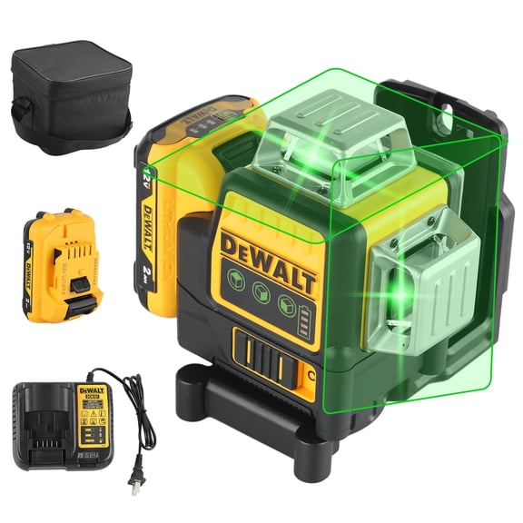 2025 DEWALT DW089LG 12V Li - ion Battery - Powered Self - Levelling Green Beam Laser. 12 Lines in 3x360    for Ultimate Precision