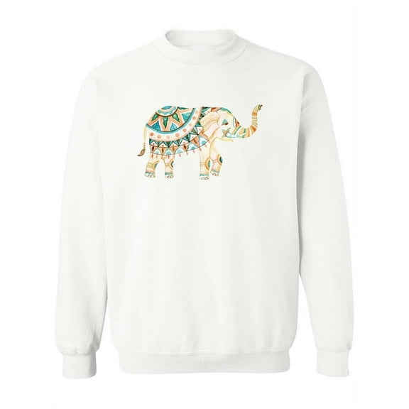 Elephant In Bohemian Style. Sweatshirt Women -Image by Shutterstock, Female Large