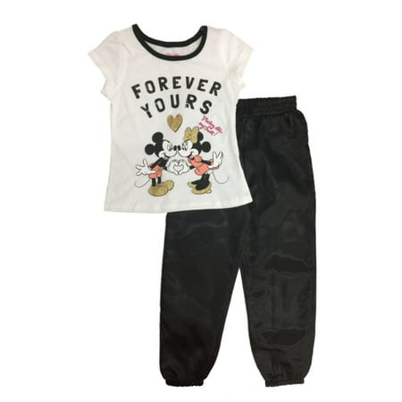 Disney Toddler Girls Mickey & Minnie Character Forever Yours Glitter Outfit
