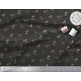 thumbnail image 3 of Soimoi Black Cotton Duck Fabric Rose Buds Floral Print Fabric by Yard 42 Inch Wide, 3 of 3
