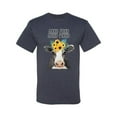 thumbnail image 2 of Wild Bobby, Good Food Good Mood Funny Cute Cow Animal Lover Men's Graphic T-Shirt, Vintage Heather Navy, Small, 2 of 3