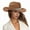 Brown, variant on Womens Mens Western Cowboy Jazz Top Hat Flash Bride Hat Holiday Crazy Top Hat Country Concert Rodeo Dress Up