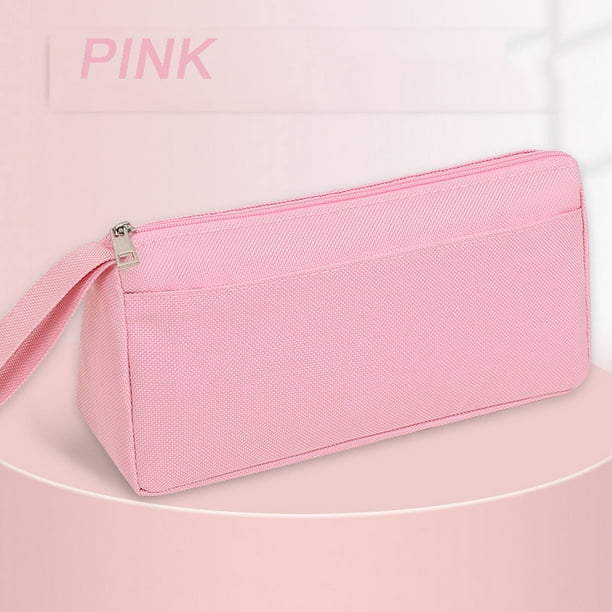 Estuche organizador de lápices de gran capacidad con múltiples compartimentos para útiles escolares, resistente y con cremallera, perfecto para estudiantes y profesores. Aestivo | Rosa |