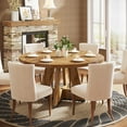 thumbnail image 3 of Tribesigns Farmhouse Dining Table for 4 People, 47" Round Wood Dining Table (Chairs Not Included), 3 of 7