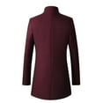thumbnail image 3 of Fgnfyis Mens Jackets Solid Color Lengthened Prom Jacket Suit Long Sleeved Stand Collar Trench Fit Formal Banquet Winter Coats for Men XXL, 3 of 8