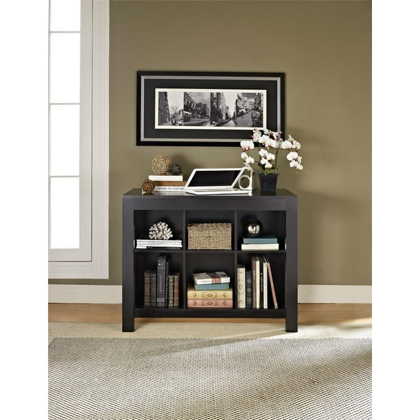 Ameriwood Home Parsons Computer Desk with Cubbies, Black