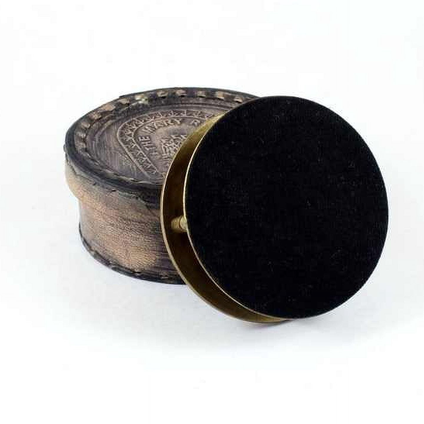 Antique Brass Magnetic Compass with Magnifying Glass Leather Case Magnetic Finish-Durable Metal Tool