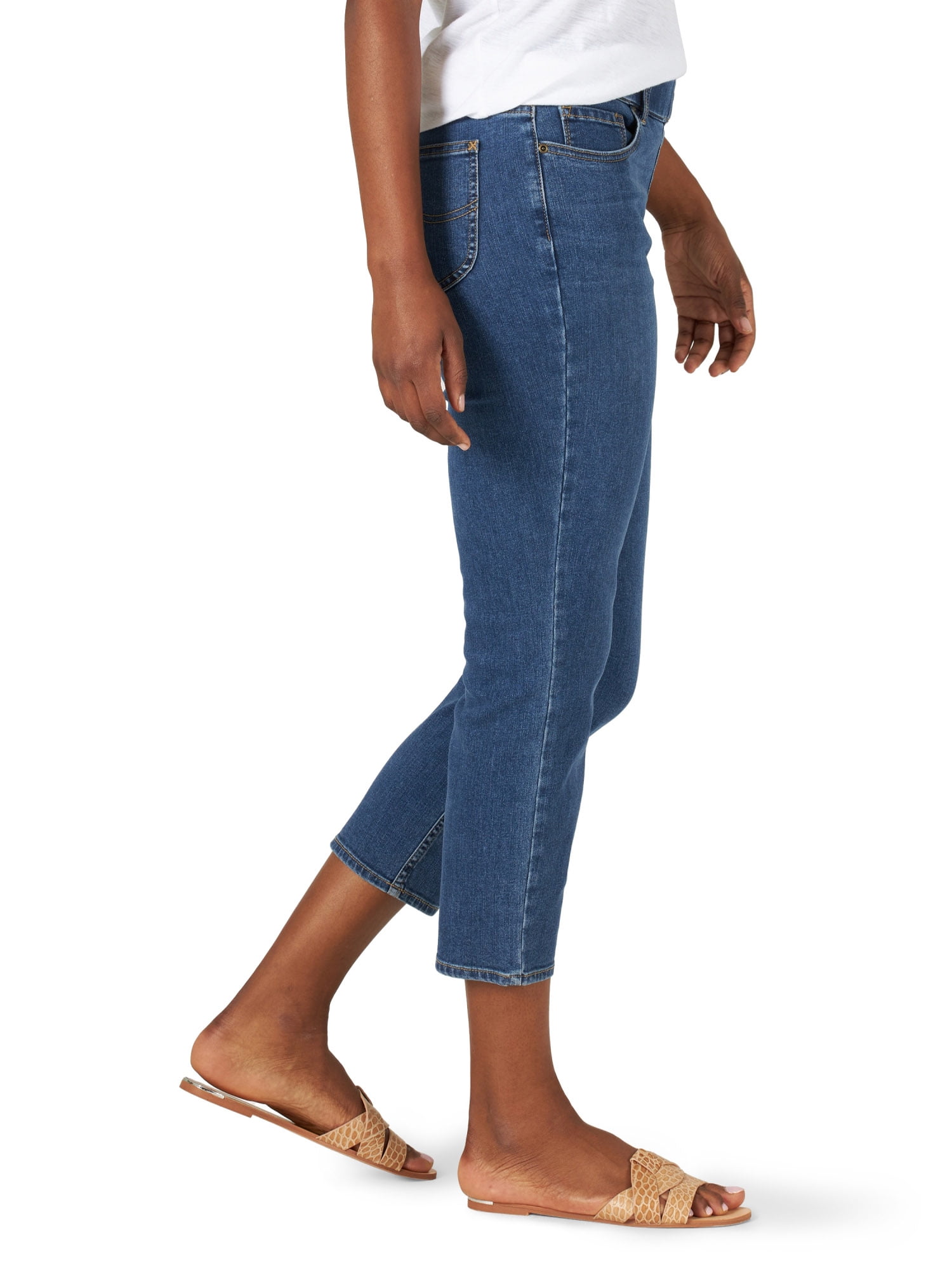 Lee Women's Sculpting High Rise Slim Fit 25" Cropped Jeans