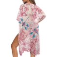 thumbnail image 5 of HELLHERO Polyester Casual Lightweight Swimsuit Cover Up for Beach Quick Dry Free Size Bathing Suit Cover Up Dragonfly Blossom, 5 of 6