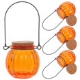 thumbnail image 3 of Clear Glass Pumpkin Candy Jar with Cork for 4Pcs Hanging Storage Containers, 3 of 4