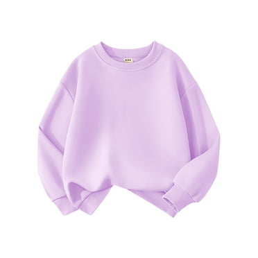 Kiijoy Big Boys Sweatshirt Solid Casual Crewneck Pullover Top Activewear Sweatshirts