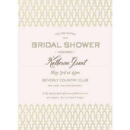 Loving Lattice Standard Bridal Shower Invitation