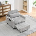 thumbnail image 6 of Corduroy Pull Out Sleeper Sofa Bed,Comfortable Chair With Side Pockets Pillow,3-in-1 Lazy Sofa Chaise Lounge Chair Indoor Convertible Sleeper Chair for Bedroom Living Room Apartment Office,Gray, 6 of 8