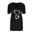 thumbnail image 4 of Pompotops T-shirt Décontracté à Manches Courtes et Col en V Imprimé pour Femmes, 4 of 8