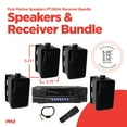 thumbnail image 3 of Pyle PLMR24B 3.5" 200W Box Speakers 4 Pack & PT260A Home Digital Stereo Receiver, 3 of 12