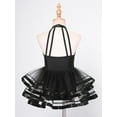 thumbnail image 6 of iiniim Kids Girls Shiny Sequins Dance Dress Figure Skating Sleeveless Halter Tutu Leotard Dancewear Black 16, 6 of 7