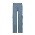 thumbnail image 3 of Franhais Women’s Fashion Solid Color Straight Jeans Casual Multi-pockets Mid-waist Denim Pants, 3 of 7