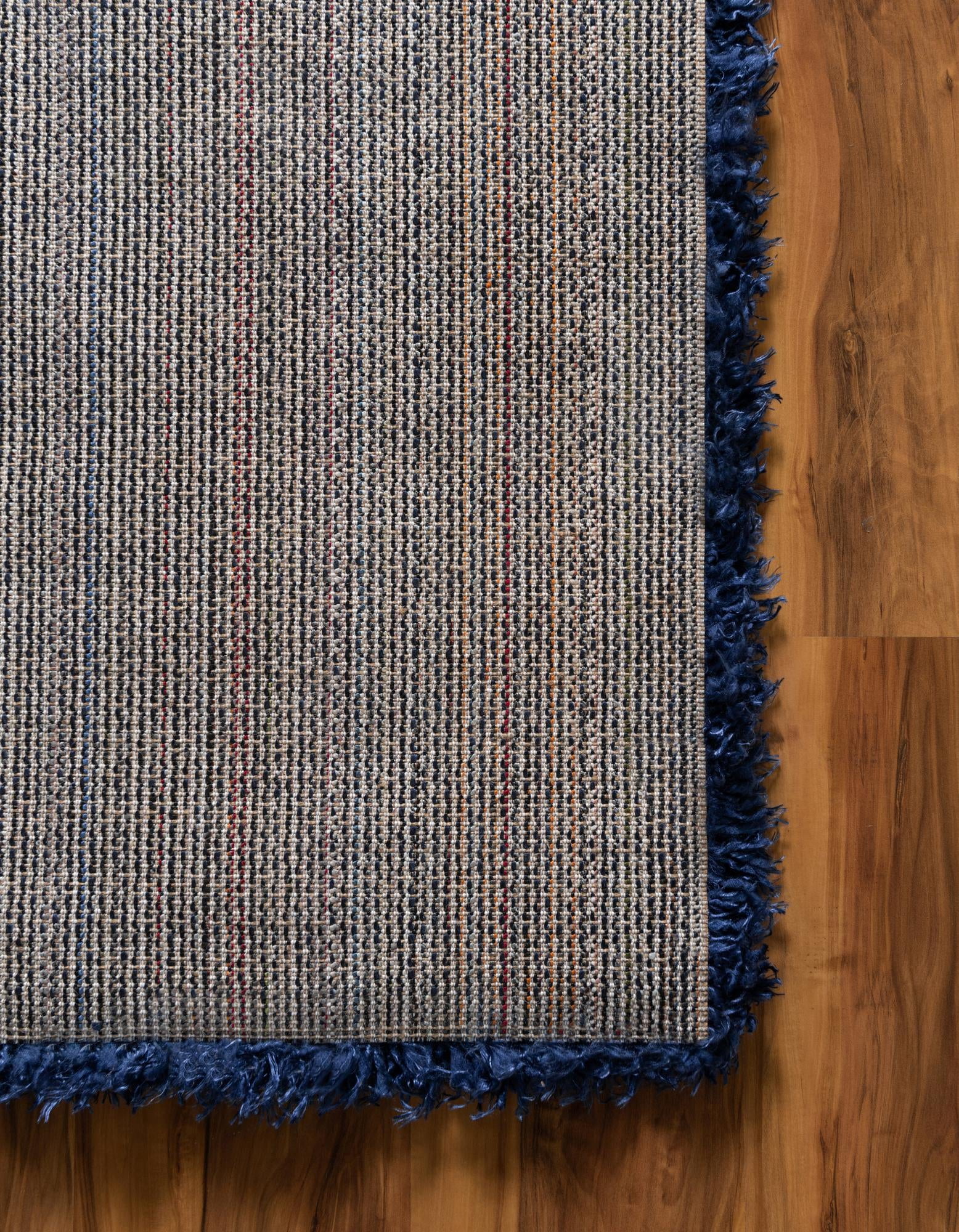 Marilyn Monroe Opulence Shag Collection Area Rug - Silver Screen (2' x 10' Runner Aegean Blue)