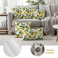 thumbnail image 6 of Yellow Lemon Pillow Covers 2 Pack Green Leaves Watercolor Plants Country Pillowcase Waterproof Outdoor Throw Pillow Cover for Patio Garden Square Cushion 20”x20”, 6 of 9