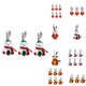 thumbnail image 5 of Wosthever 1/3/6 Uds. Adornos navideños muñeco de nieve cocina vajilla titular bolsa fiesta regalo ornamento adornos navideños para la del Type2 NO2, 5 of 6